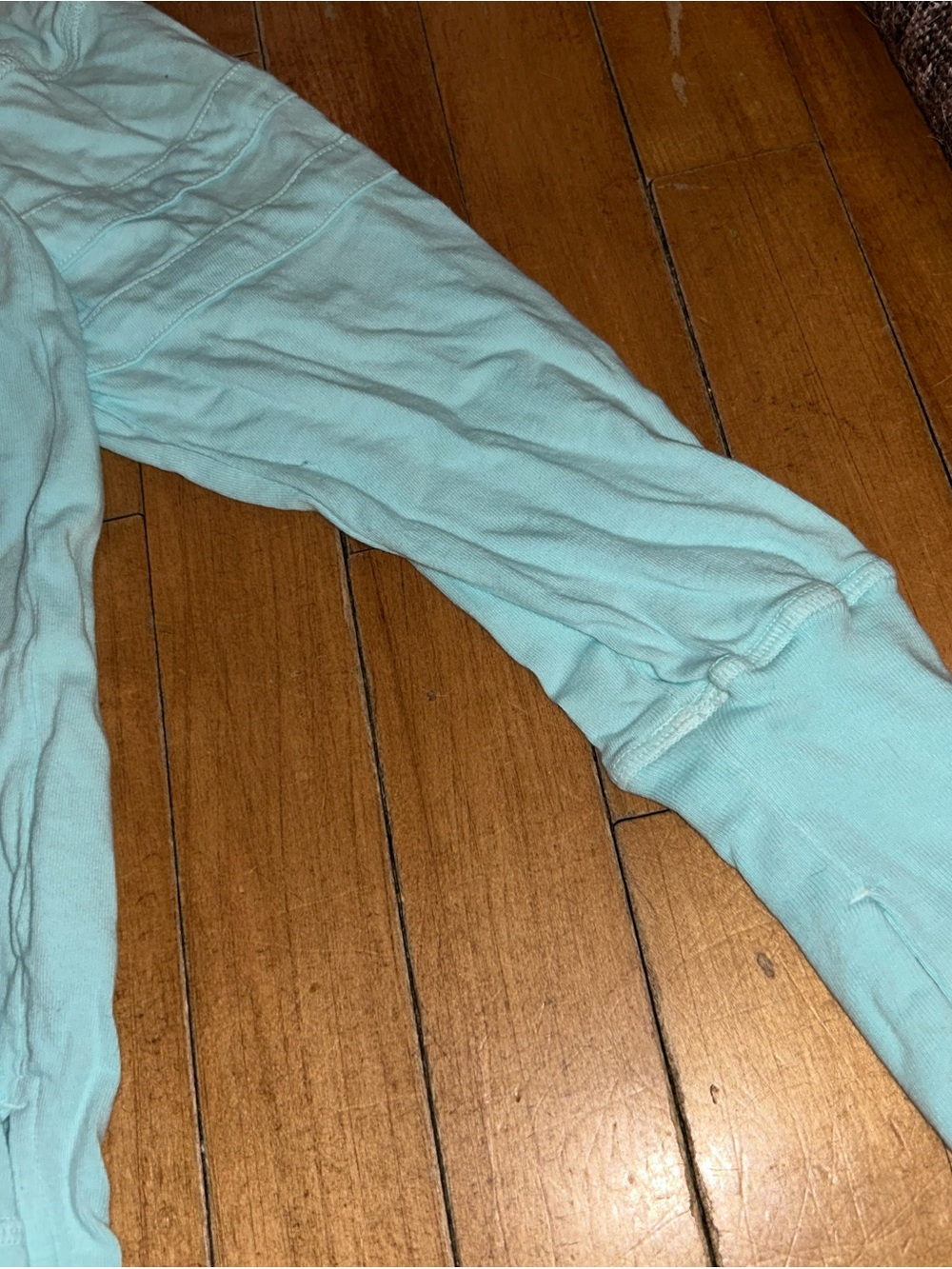 Free people v neck long sleeve turquoise medium top - Picture 2 of 5